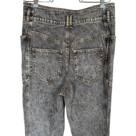 NWT Isabel Marant Tess Faded Boyfriend Jeans Grey High Rise Straight FR 38 US 6 - Picture 7 of 14